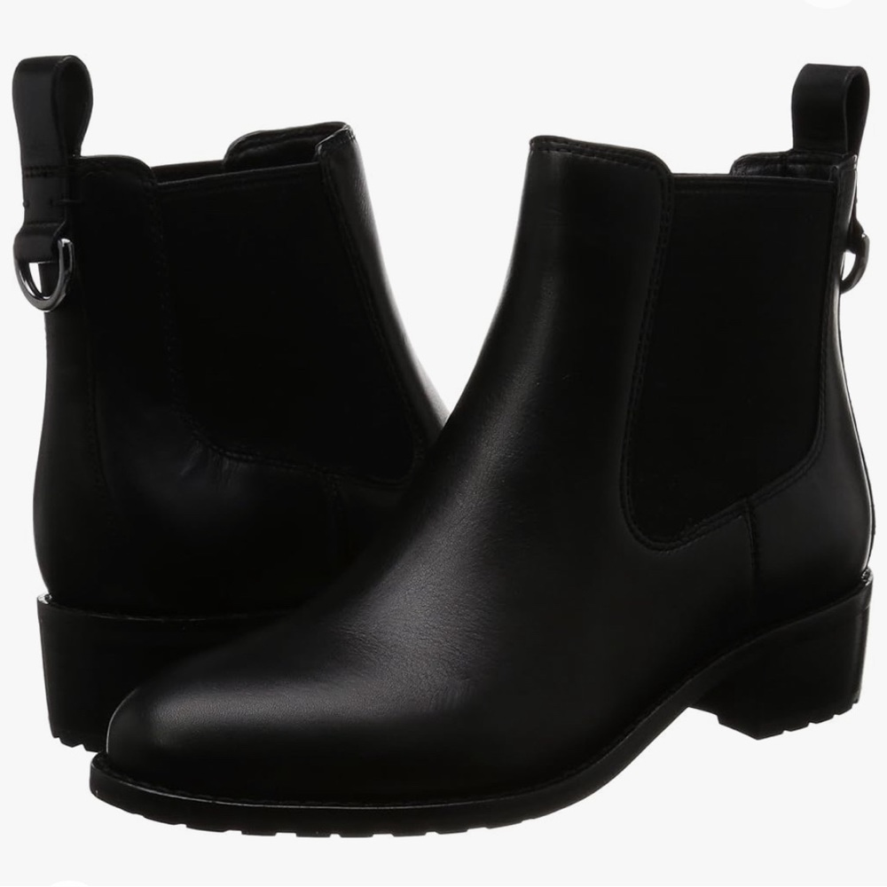 Cole Haan Women's Newburg black leather Boot waterproof